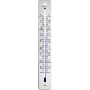 Buitenthermometer glanzend rvs 28 cm