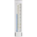 Buitenthermometer kunststof wit/goud 14.5 cm