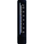 Buitenthermometer kunststof zwart/zilver 22 cm