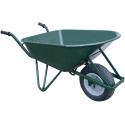 Metalen kruiwagen 120 liter ovaal groen