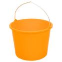 Kunststof emmer met beugel oranje 12 liter
