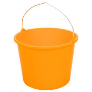 Kunststof emmer met beugel oranje 12 liter